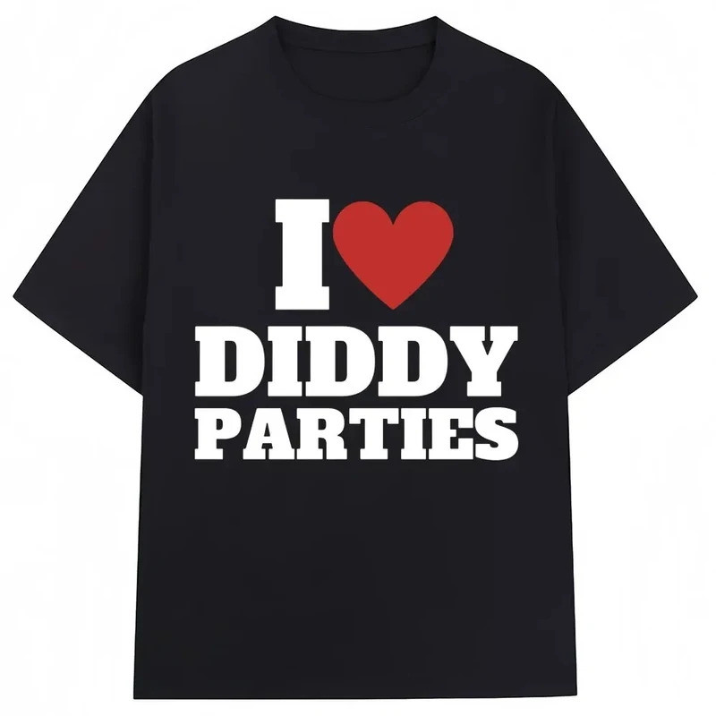 Áo thun in hình ngộ nghĩnh "I Love Diddy Party" Thời trang mới lạ dành cho nam và nữ Quà tặng cổ trò