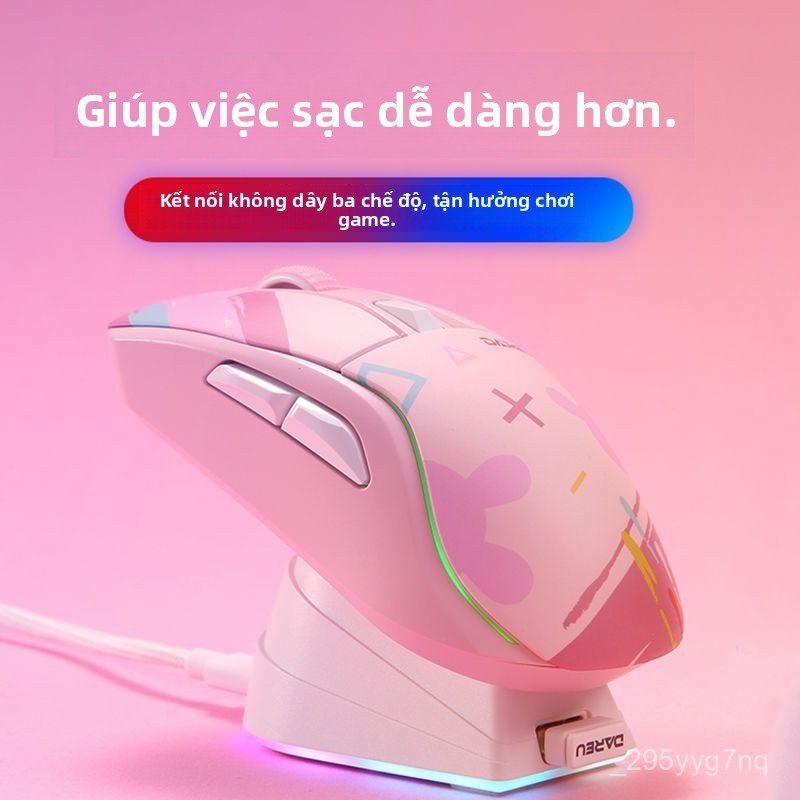 Chuột không dây Dareu A950 ba chế độ RGB sạc pin chơi game văn phòng cao cấp chính hãng bán chạy gia