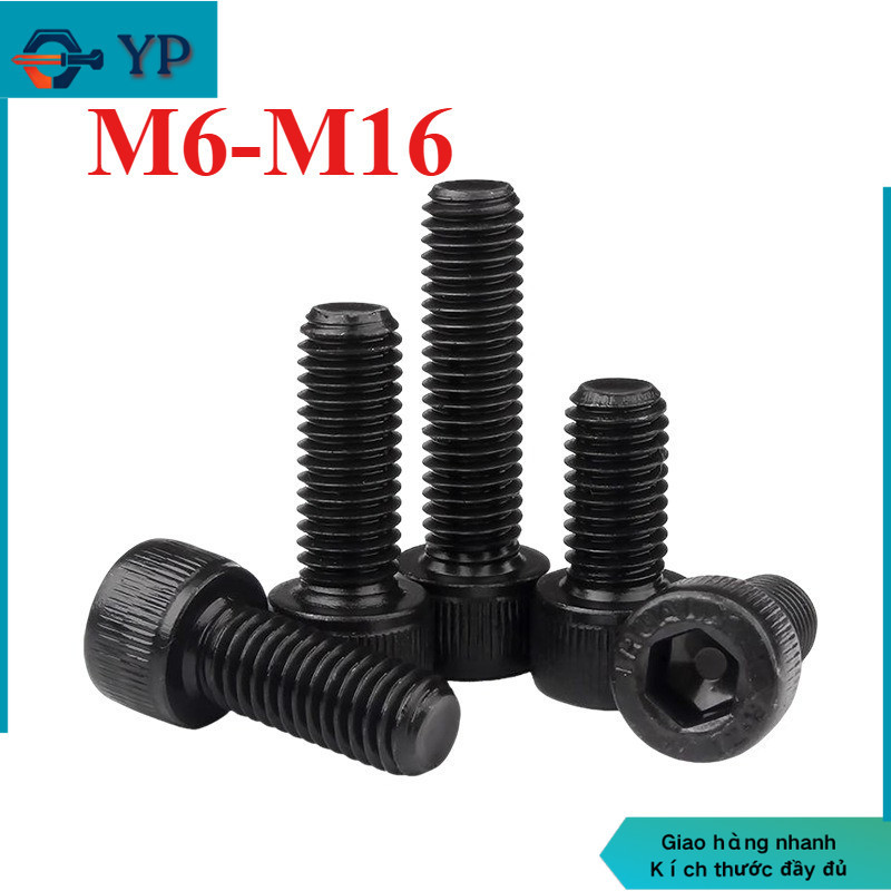 Bu lông lục giác chìm đầu trụ ren mịn thép cấp bền 12.9 M6*0.75*10 M6*0.75*12 M6*0.75*16 M6*0.75*20 