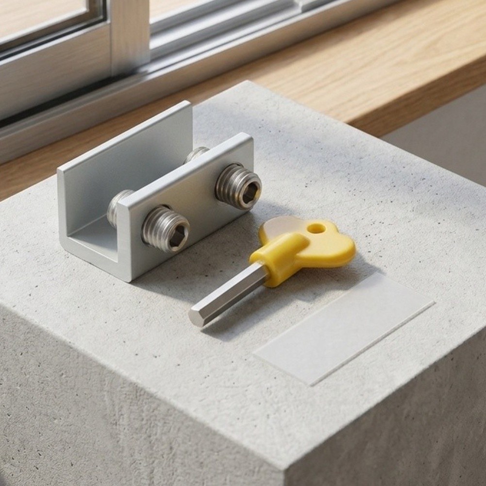 #ROYALLADY#Sliding Window Security Locks with Key Adjustable Fit for Standard Window Tracks