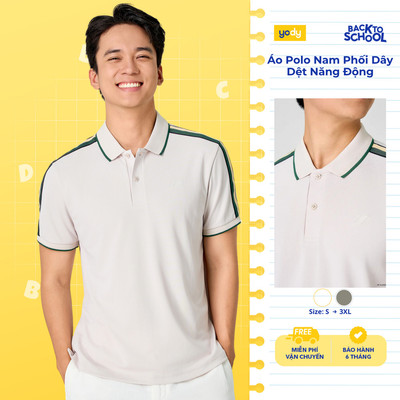 [BST Cooler & Closer] Áo Polo Nam Yody Phối Dây Dệt Năng Động MCPO26A045