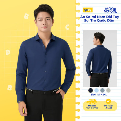 Áo sơ mi nam Yody dài tay vải sợi tre không nhăn, công sở, đứng form dáng slimfit TRA - MOSH25A174
