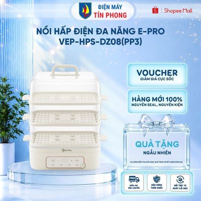 Nồi hấp điện đa năng E-Pro VEP-HPS-DZ08(PP3) - Thiết kế thông minh, đa chế độ tiện dụng