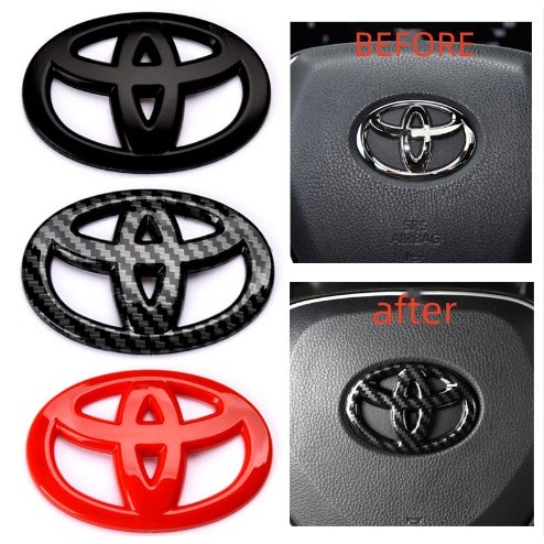 [Artura] Nhãn dán huy hiệu biểu tượng vô lăng cho TOYOTA Avanza, Vios, Wigo, Rush, Fortuner, Innova,