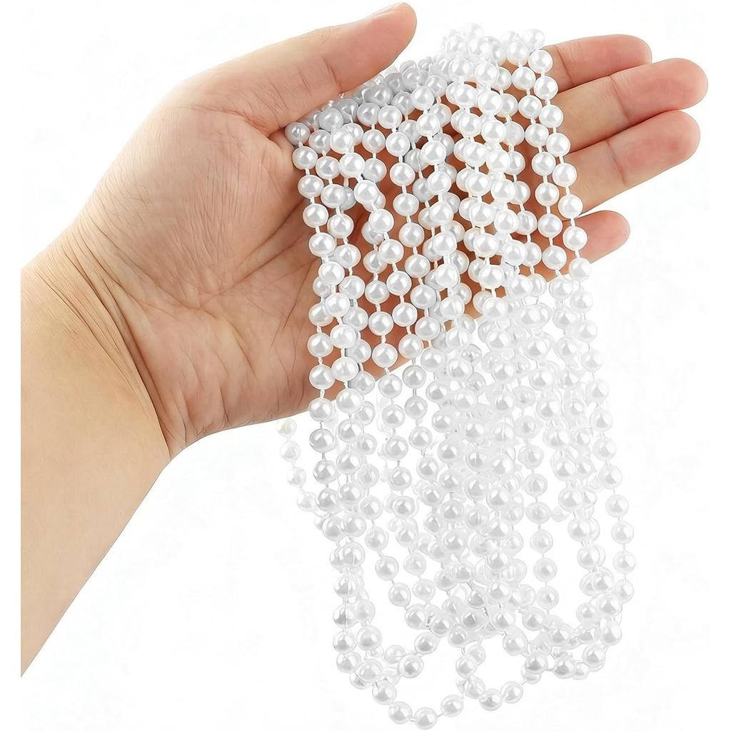 Vòng hoa ngọc trai 16 Feet để trang trí, Dây ngọc trai giả màu trắng 6mm cho tiệc cưới Trang trí cây