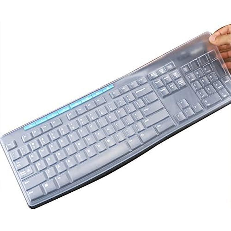 Bàn phím silicon trong suốt để bàn siêu mỏng Bảo vệ da Tương thích với bàn phím không dây Logitech M