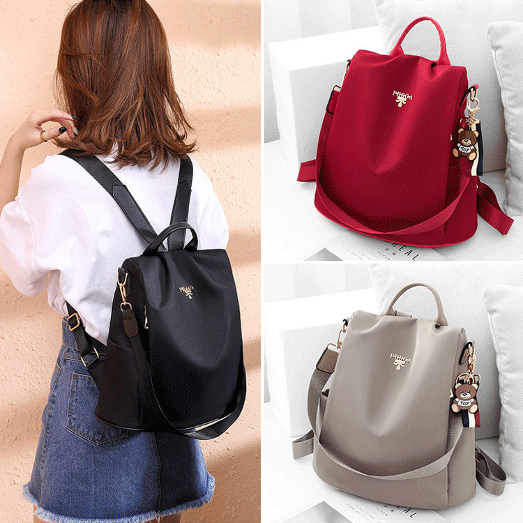 [Chống Trộm An Toàn] New Women Backpack Large Capacity Canvas Oxford Solid Color Daypack For Women/B