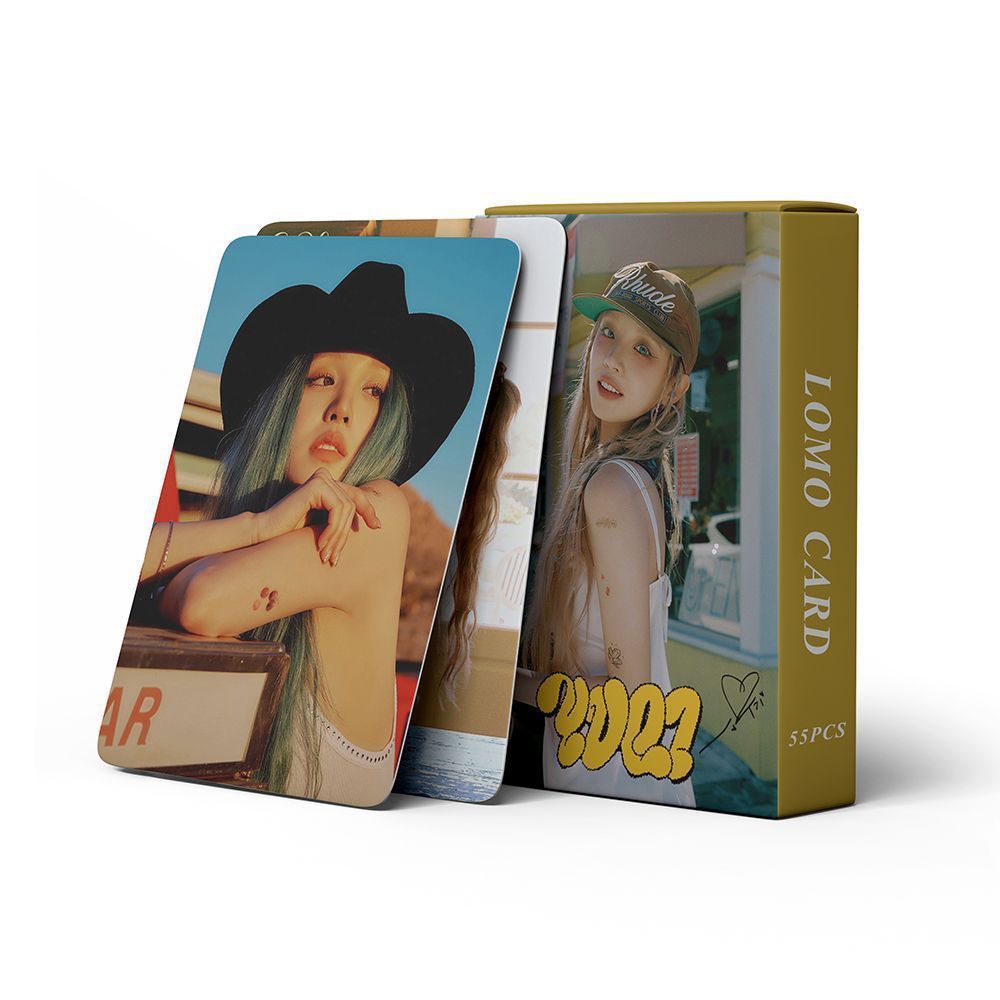 55 gidle Song Yuqi solo Album mới YUQ1 KPOP Hàng hóa LOMO Cards