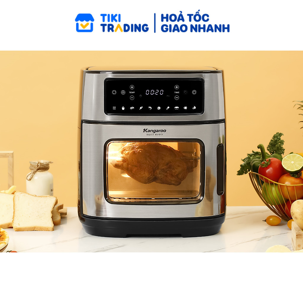 Lò chiên không dầu 12L Kangaroo KG12AF1A - Rapid Air - 1800W