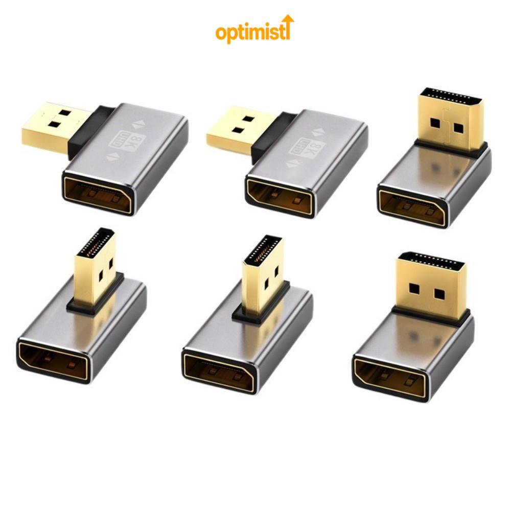 Bộ chuyển đổi cổng hiển thị OPTIM, Bộ chuyển đổi DP1.4 8K 60Hz DP Nam sang Nữ, Bộ mở rộng cáp DP góc