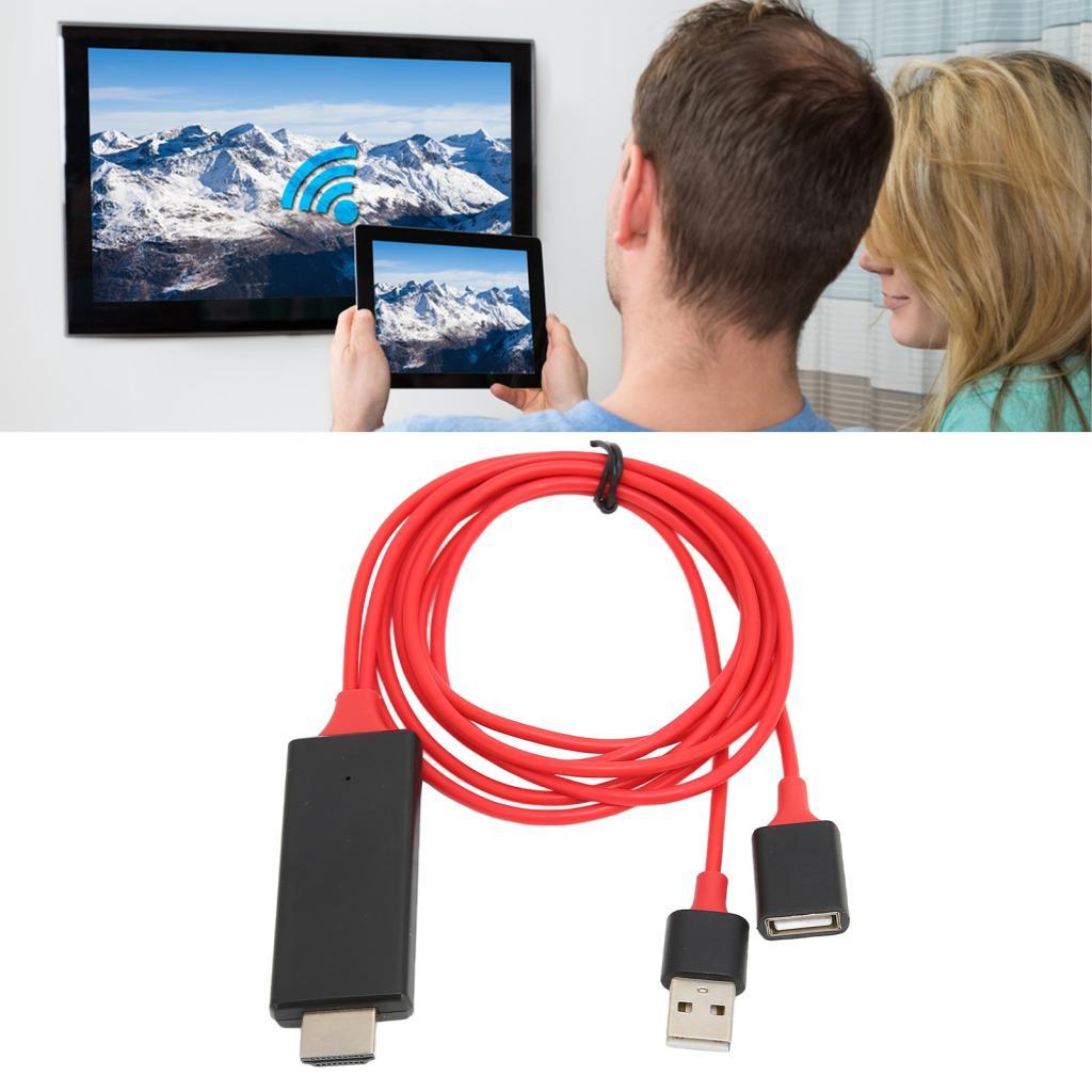 Hahao Acogedor Điện thoại thông minh sang cáp máy chiếu HDMI 1080P Điện thoại TV Mirroring Adapter K