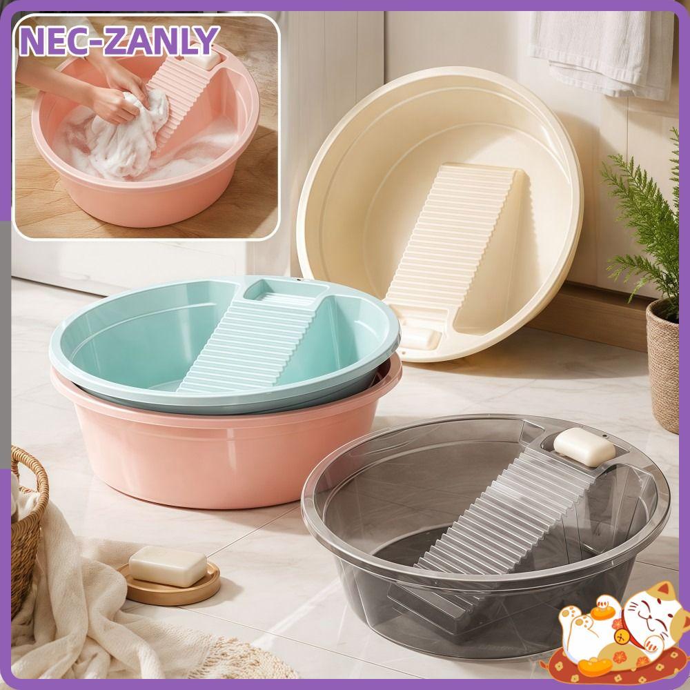Chậu giặt NEC-ZANLY, Chậu giặt đồ lót dung tích lớn chống trượt, Bồn đa chức năng 2IN1 dày thực tế Q