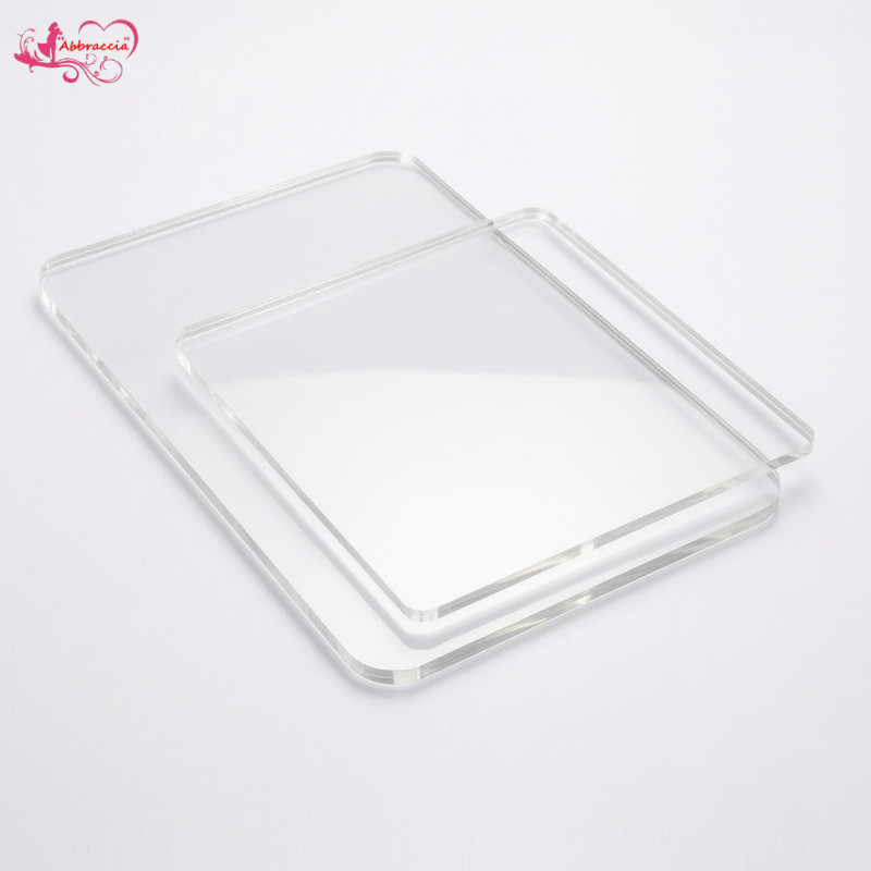 Đế dụng cụ đất sét Acrylic trong suốt DIY Tấm cán đất sét dày 10cm x 10cm x 4mm