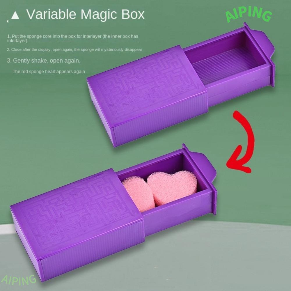Hộp ma thuật NG1ZX, Magic Purple Trick Performance Magic Biến mất Magic, Cool Mystery Plastic Magic 