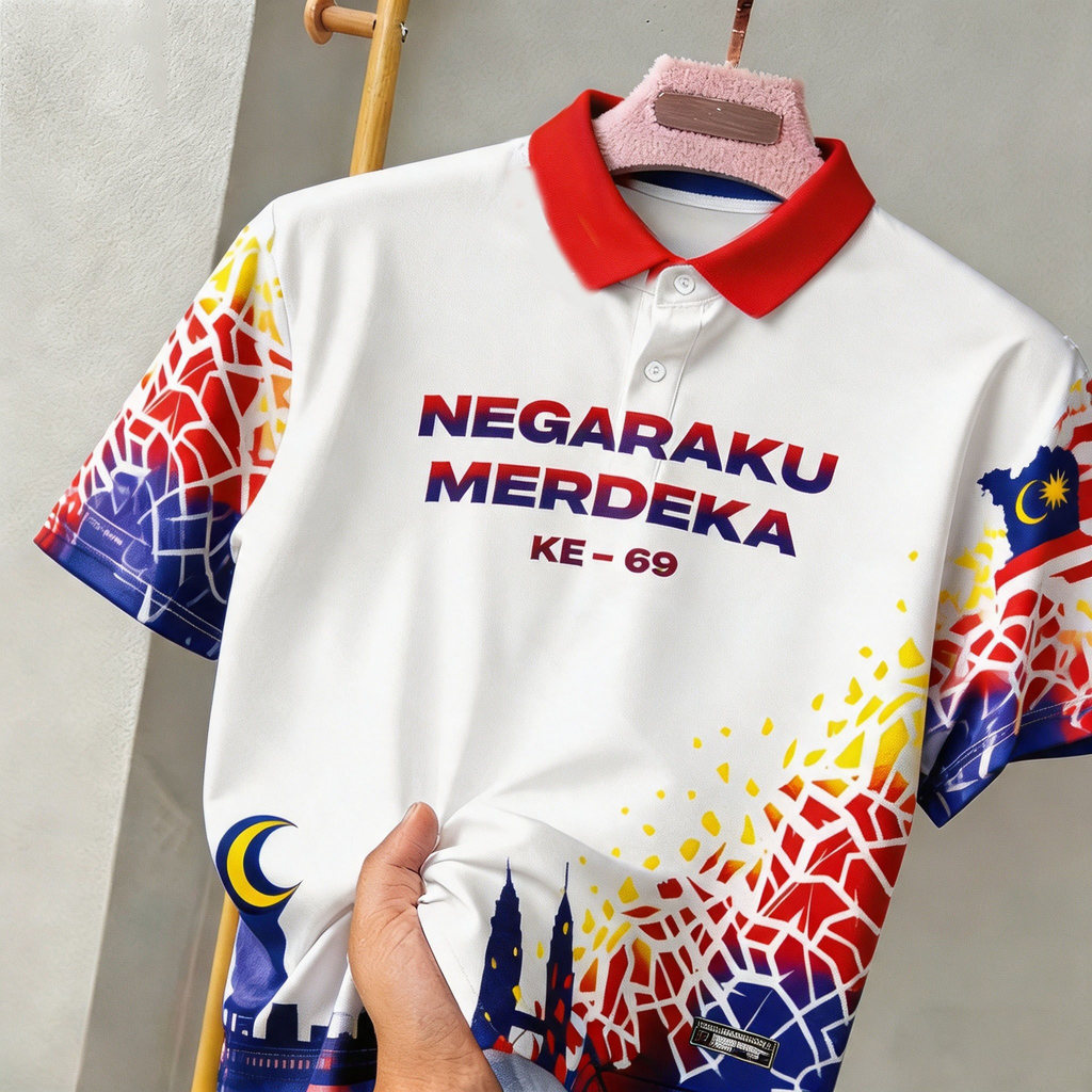 Baju Polo Merdeka 69 Classic City Edition Merdeka Edition 69th Merdeka Navy Landmark Design Premium 