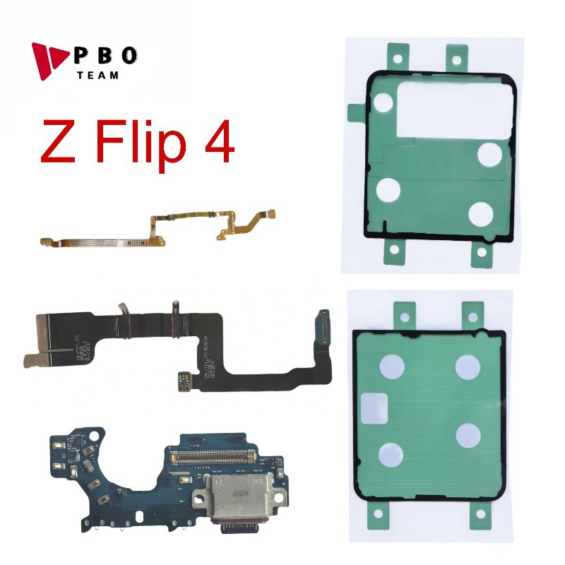 Dành Cho Samsung Z Flip 4 F721 F721B F721U F721N MainBoard Màn Hình LCD Trục Quay Cáp Mềm Cổng Sạc T