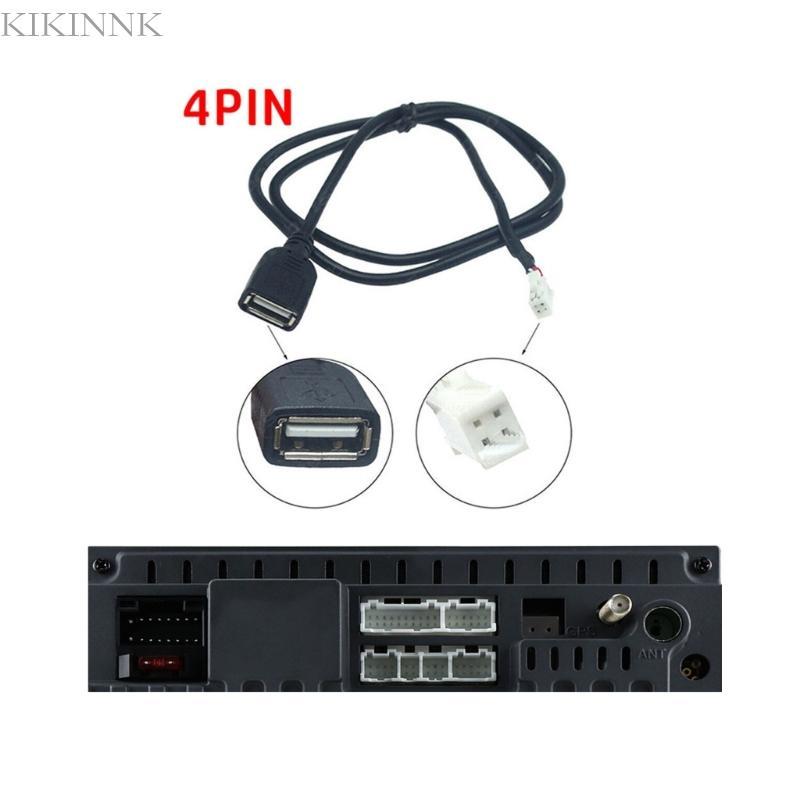 KIKIN Universal Car USB Cable Adapter 4 6Pin Connector Bộ chuyển đổi cáp nối dài USB