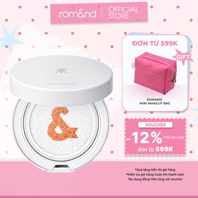[Rom&nd] Kem chống nắng dạng cushion nâng tông da, kiềm dầu Romand Back Me Tone Up Sun Cushion SPF50+ PA++++ 11g