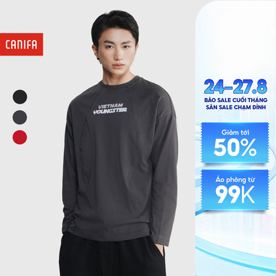 Áo thun tay dài unisex người lớn Youngster CANIFA 5TL25W006