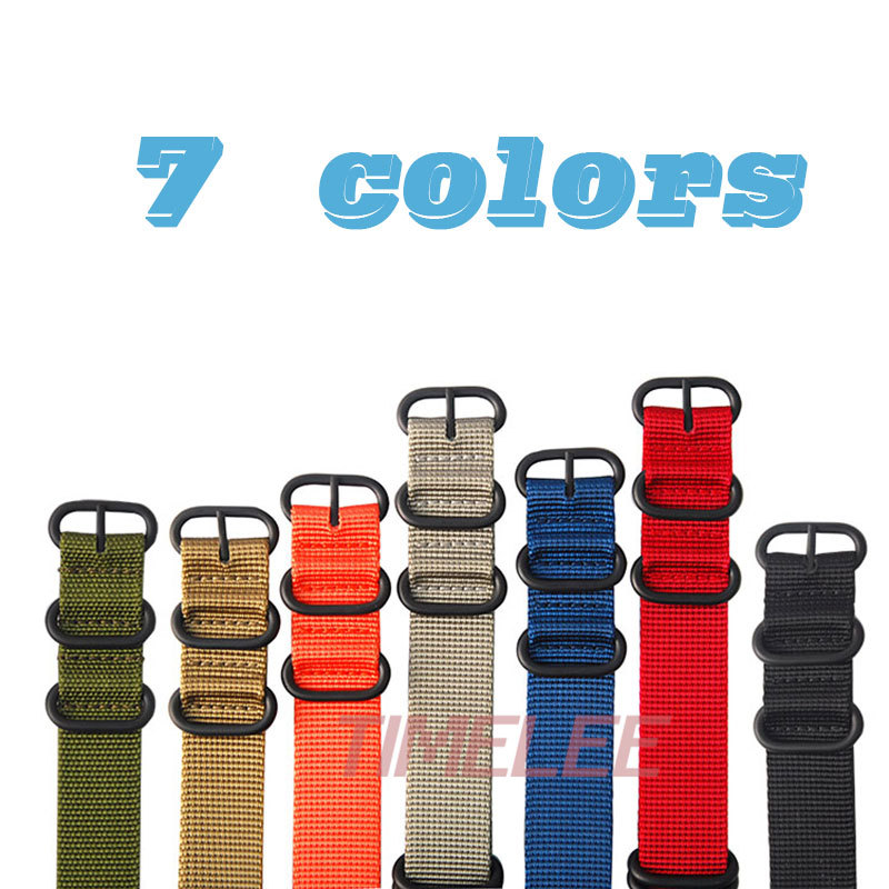 22mm 24mm NATO NATO Dày Vải Nylon Dây Đeo Nam Chống Thấm Nước Dây Đeo Đồng Hồ
