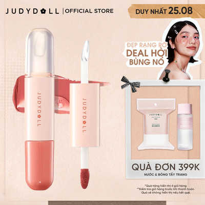 Son Bóng JUDYDOLL 2 Đầu Bóng - Lì Kết Hợp Tráng Gương Dưỡng Ẩm Lấp Lánh Lâu Trôi Mềm Mịn Tint Lì 8 Tiếng 7g