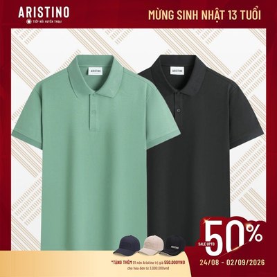 Áo Elite Polo Nam Cổ Dệt Xanh Aristino Cotton Regular Fit APSR10EDP01