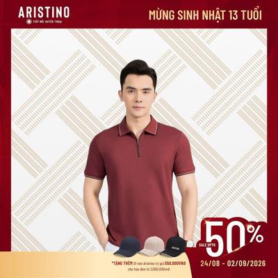 Áo Polo Đỏ Nam Aristino Business Tơ Tằm Premium 1PS075AS3