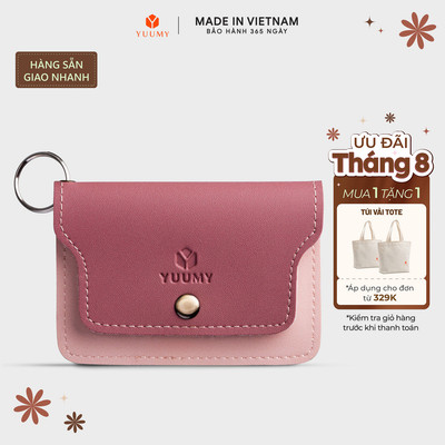 Ví Yuumy (Thời trang nữ nắp gập cỡ nhỏ - Ví móc khóa da YMK2) Bagsmart