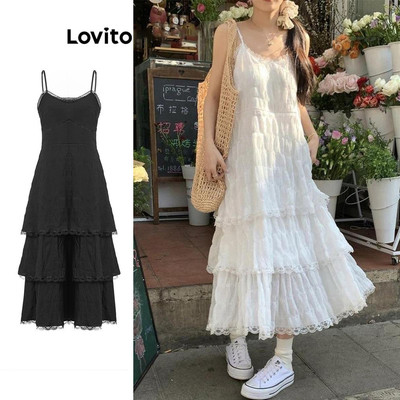 Lovito Kỳ nghỉ Váy ren mùa hè/xuân cho nữ LNA58337 (Nhiều màu)