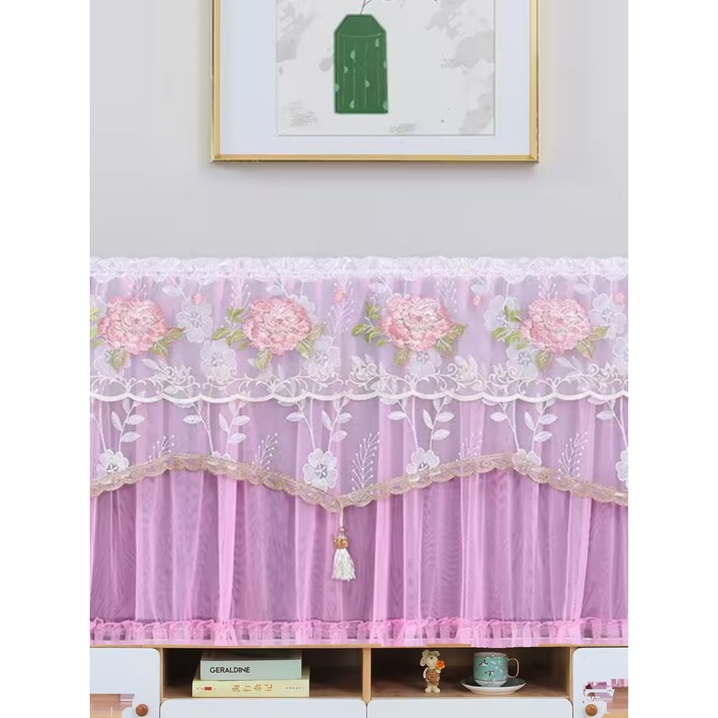 🔥Rèm che màn hình TV Bảo vệ màn hình decor tivi rèm che tivi Ren TV Chống Bụi Bao Da Để Bàn Tivi Tre