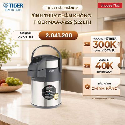 Bình Thủy Chân Không TIGER MAA-A222 (2.2 Lít) - Hàng chính hãng