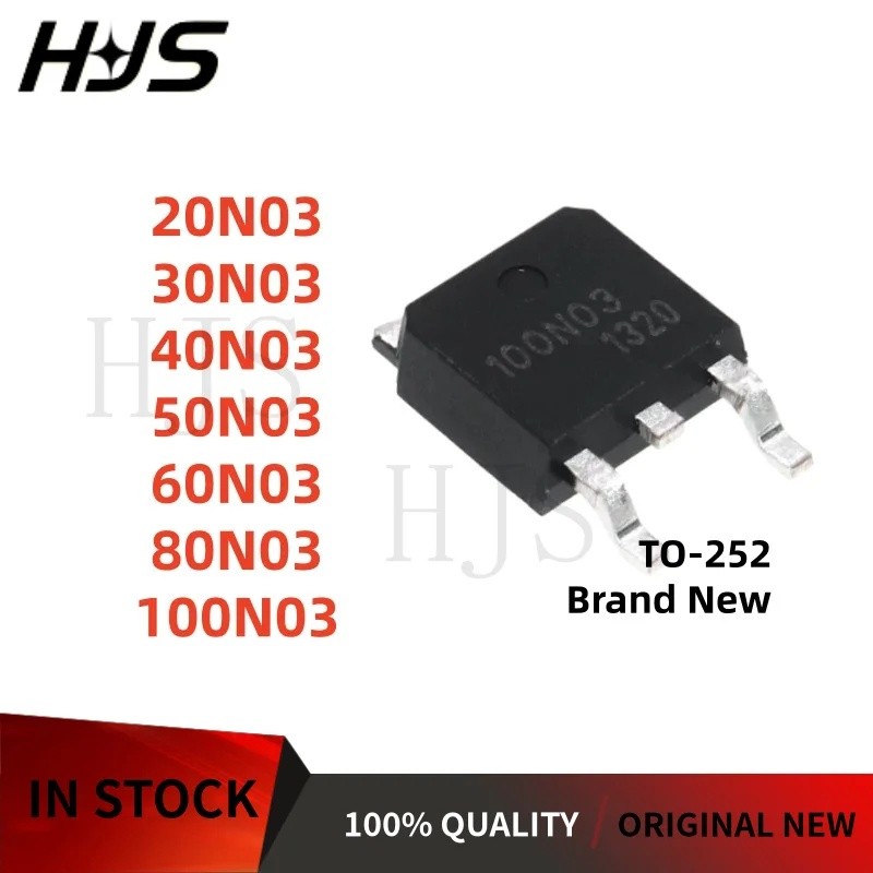 5 Chiếc Thương Hiệu Mới 20N03 30N03 40N03 50N03 60N03 80N03 100N03 TO-252 MOSFET Bóng Bán Dẫn Hiệu Ứ