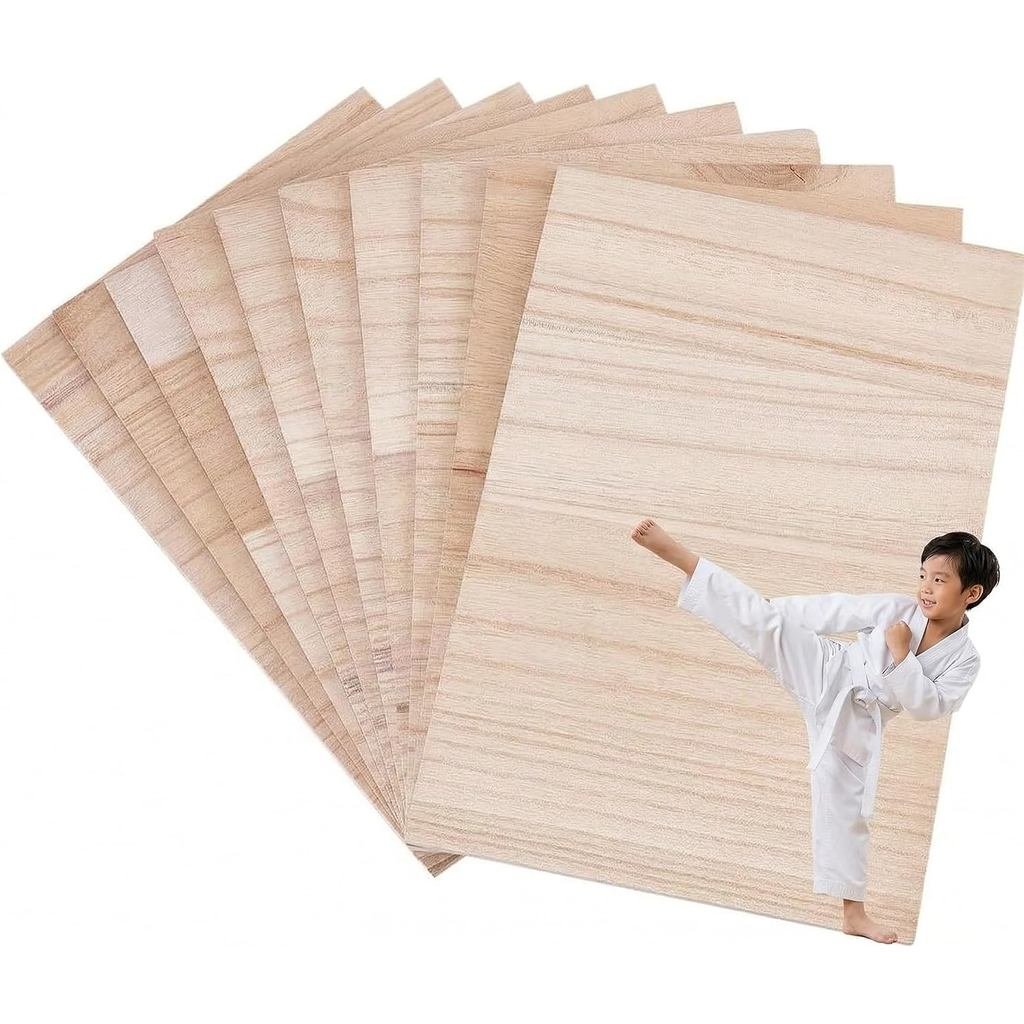 10Pcs Karate Breaking Board - Professional Breakable Taekwondo Wooden Kick Board for Kids Adult Boxi