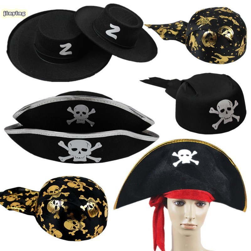 Mũ cướp biển Halloween - Mũ trang phục Captain Jack Sparrow cho lễ hội ma