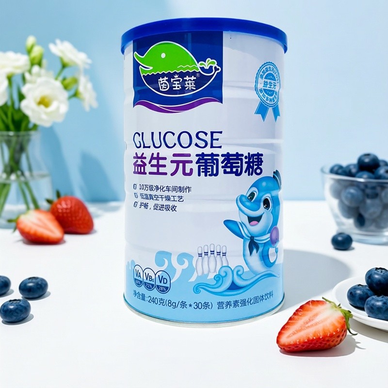 Inbaolai Prebiotic Glucose Canxi Sắt Kẽm 240g Bột Glucose Ăn Được Miệng Đóng Gói Cá Tính Cấp Thực Ph