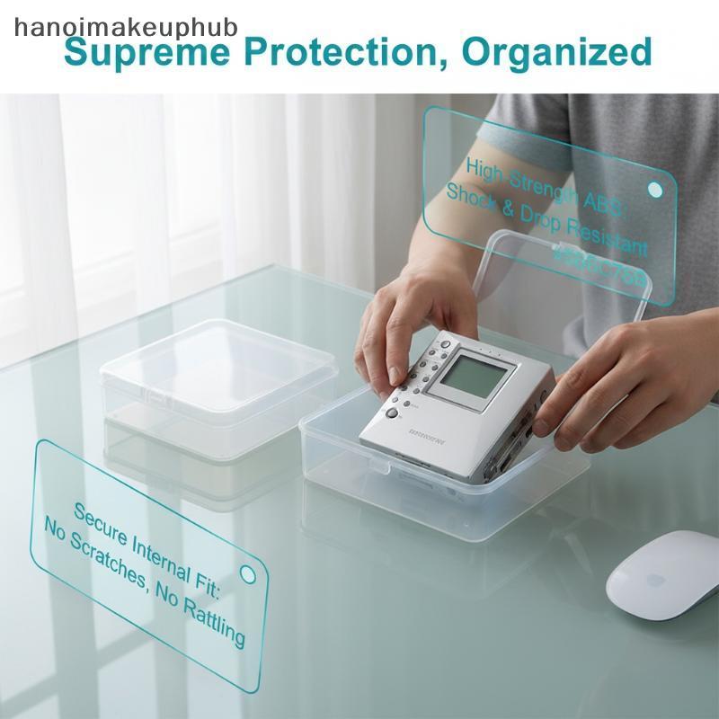 Hanoimakeuphub] Hộp đựng nhựa chống bụi di động Tấm bảo vệ chống thấm nước chống ẩm cho máy nghe nhạ