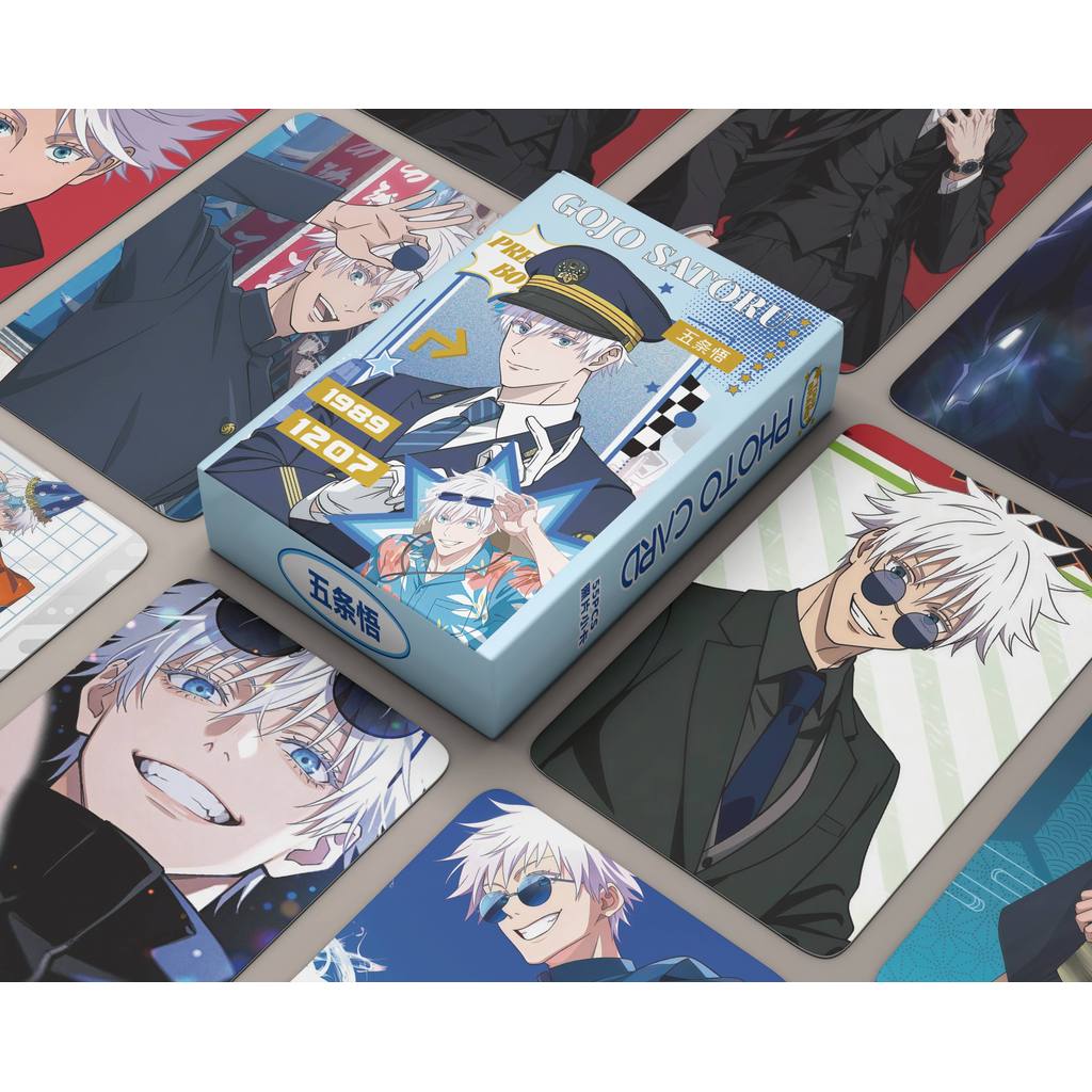 50-92pcs Manga Manhwa Jujutsu Kaisen Laser Holographic Lomo Cards Satoru Gojo Suguru Geto Yutu Okkot