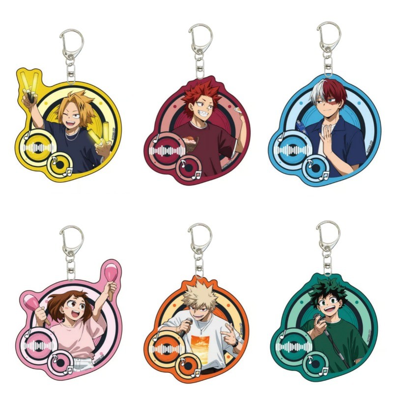 My Hero Giới Học Thuật Móc Khóa Nam Karaoke Đảng Móc Chìa Khóa Nữ Midoriya Izuku Acrylic Móc Khóa Ba