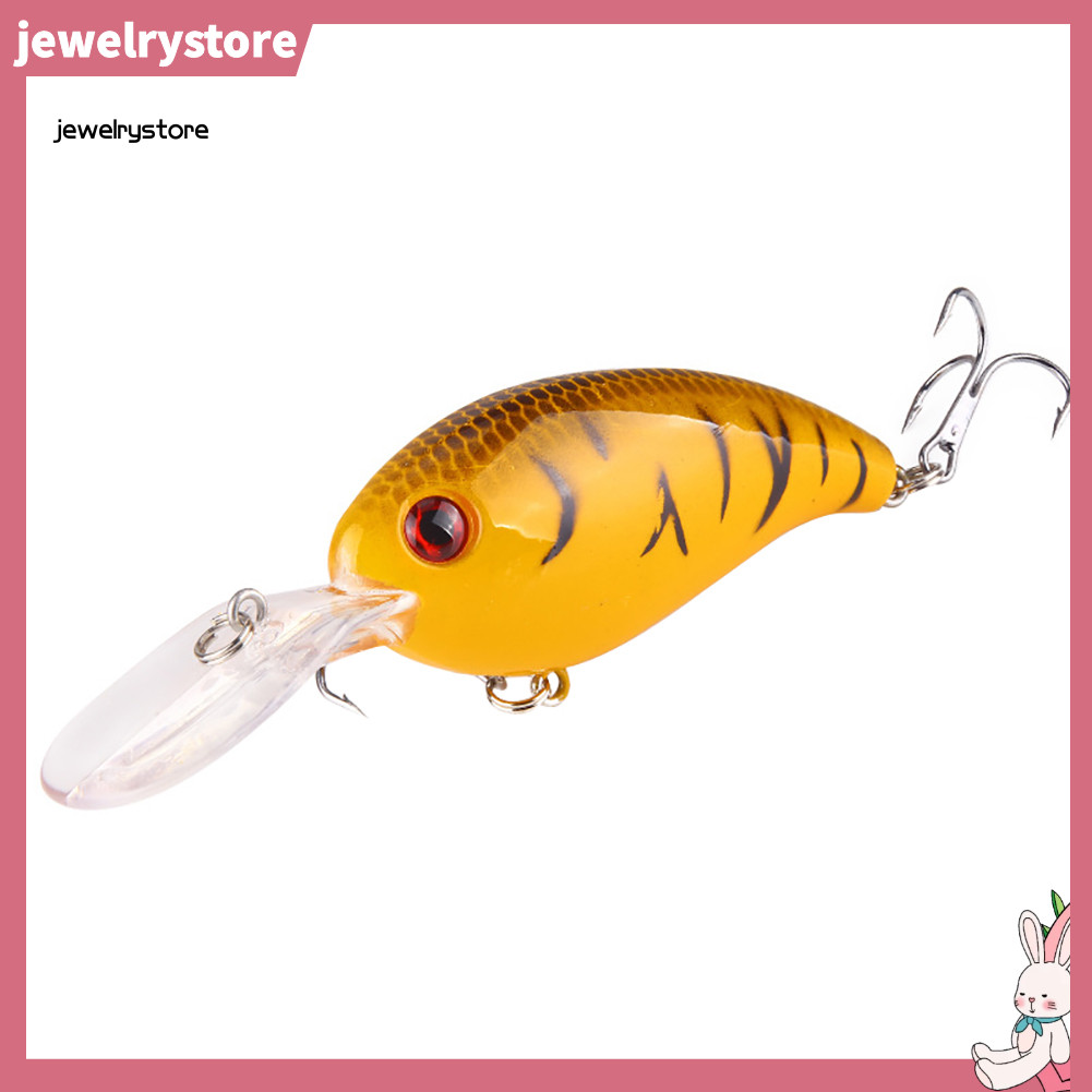JET 1 Crank 3D Mắt Mồi Câu Cá Mồi Cứng Bass Crankbait Sắc Nét Cá Móc Giải Quyết