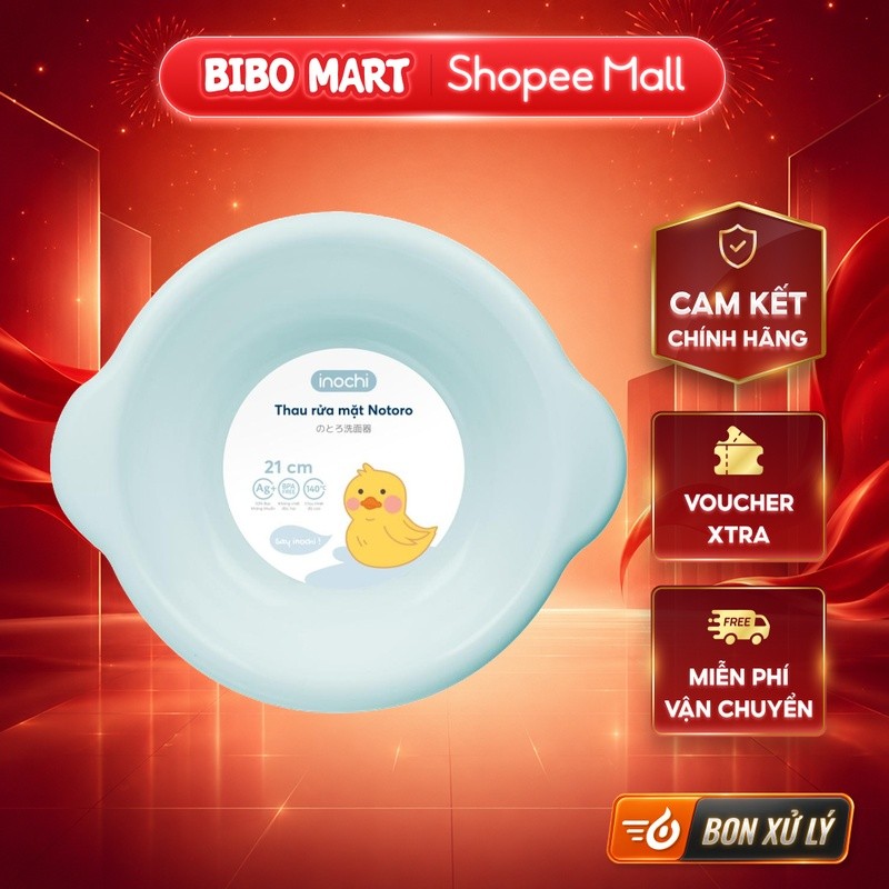 [KOL] Chậu Rửa Mặt Notoro 21 Cm - Xanh Bạc Hà - BM001.1