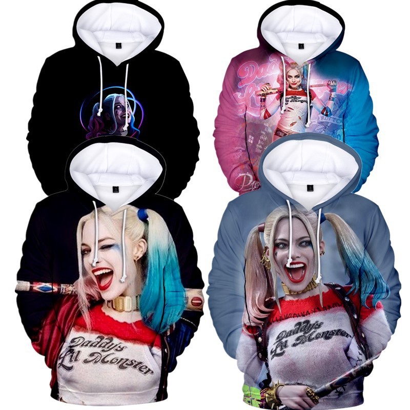 Châu Âu Mỹ Harley Quinn Harley Quinn Harley Quinn Harley Quinn 3D In Kỹ Thuật Số Nam Nữ Áo