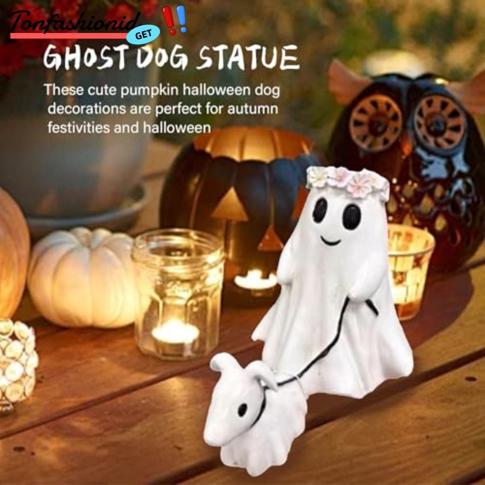 Tượng chó đi bộ ma TONFASHIONID, Trang trí ma Halloween trong nhà Ngoài trời Ma quái Chó Halloween B