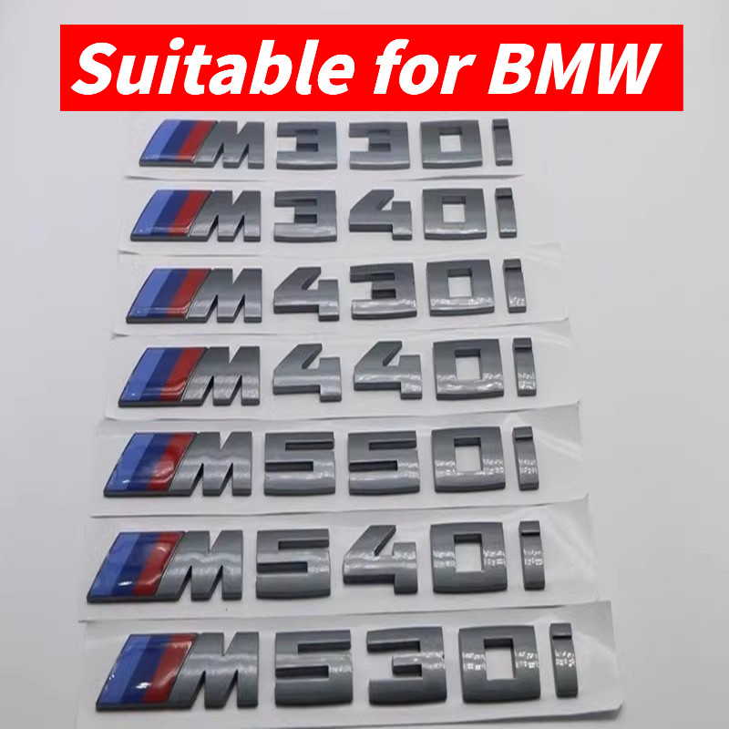 Thích hợp cho BMW Phông Chữ Xám Ghi Nhãn Wordmark M330i M340i M235i M440i M530i M760Li Logo Ô Tô Sửa