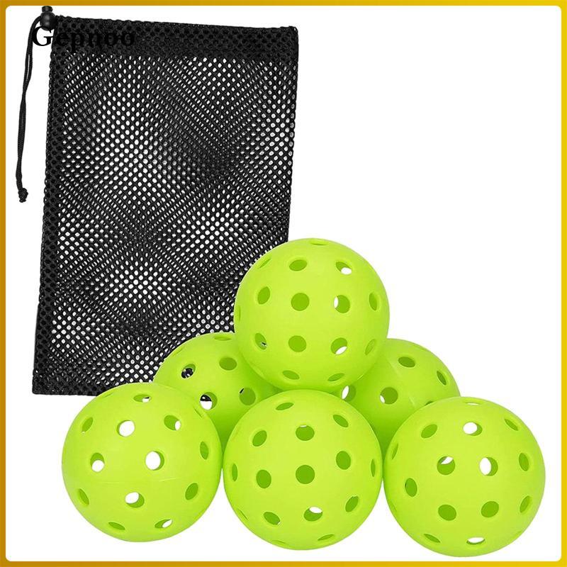 Gepnoo 6x Quả bóng Pickle Balls Bền bóng Golf chuyên nghiệp Bóng rỗng