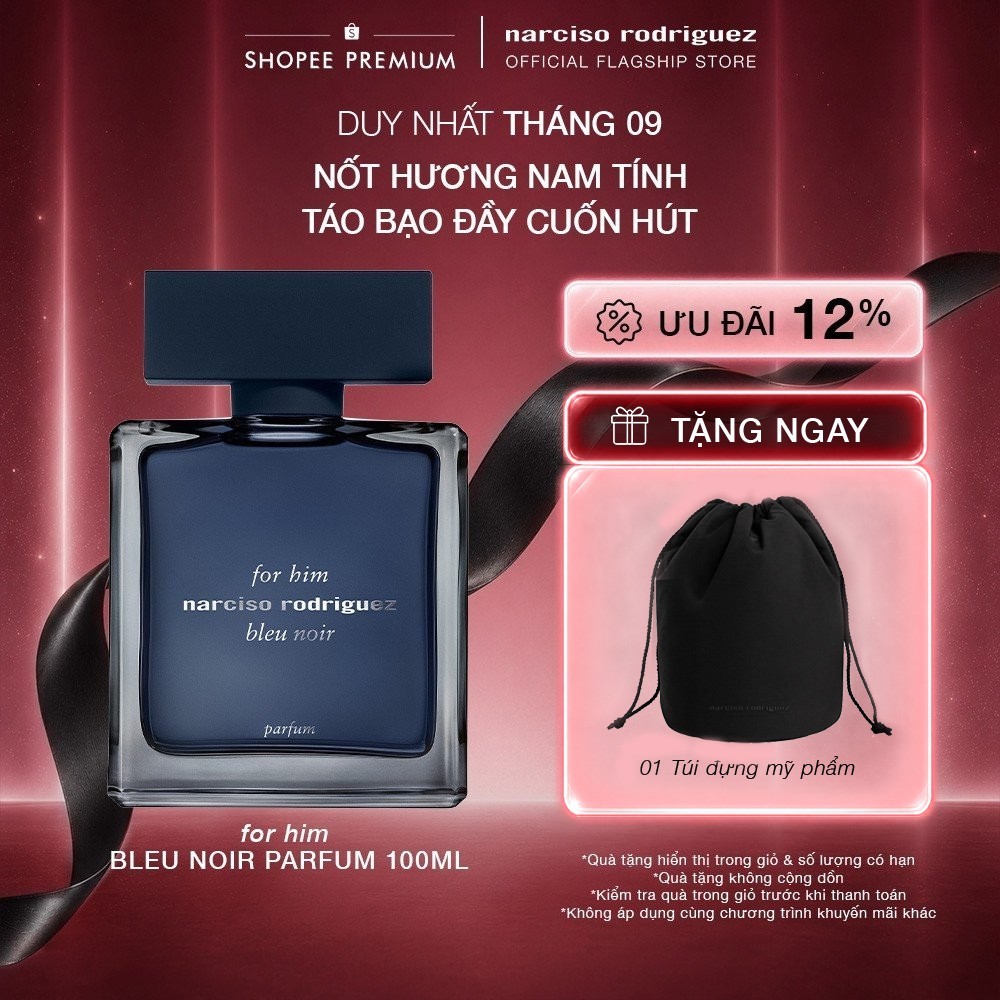 Nước Hoa nam Narciso Rodriguez For Him Bleu Noir Parfum 100ml