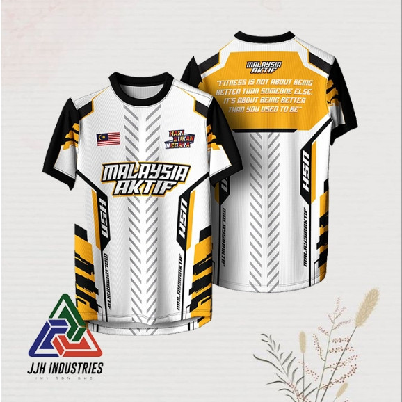 [HÀNH HÀNG CÓ SẴN] BỘ GIA ĐÌNH BAJU SUKAN NEGARA MALAYSIA AKTIF MICRO FIBER SEJUK DAN CETAT KERING
