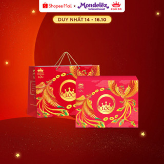 [DATE 07/09/2025] [CÓ TÚI GIẤY] Bộ Quà Bánh Tết Kinh Đô Lộc Phát - Hộp Giấy 1,077G