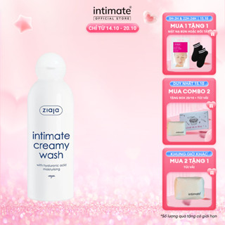 Dung Dịch Vệ Sinh Phụ Nữ Intimate With Hyaluronic Acid ZIAJA Hỗ Trợ Dưỡng Ẩm,Cân Bằng pH, Làm Sạch 200ml