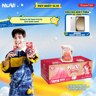 Thùng 24 Túi Thạch Trái Cây NuVi Vị Đào 110ml
