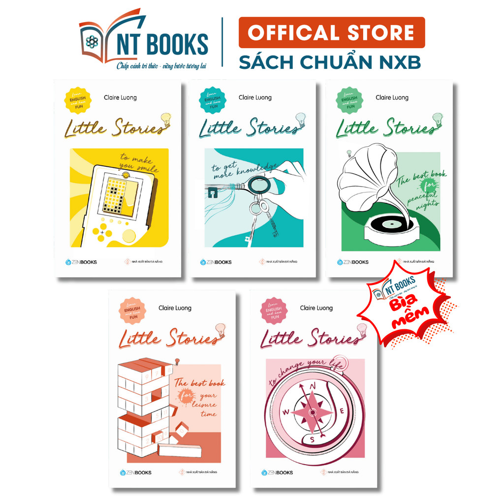 Sách - Bộ 5 Cuốn Little Stories (Your Life, More Knowledge, Smile, Peaceful Nights, Leisure Time) (C